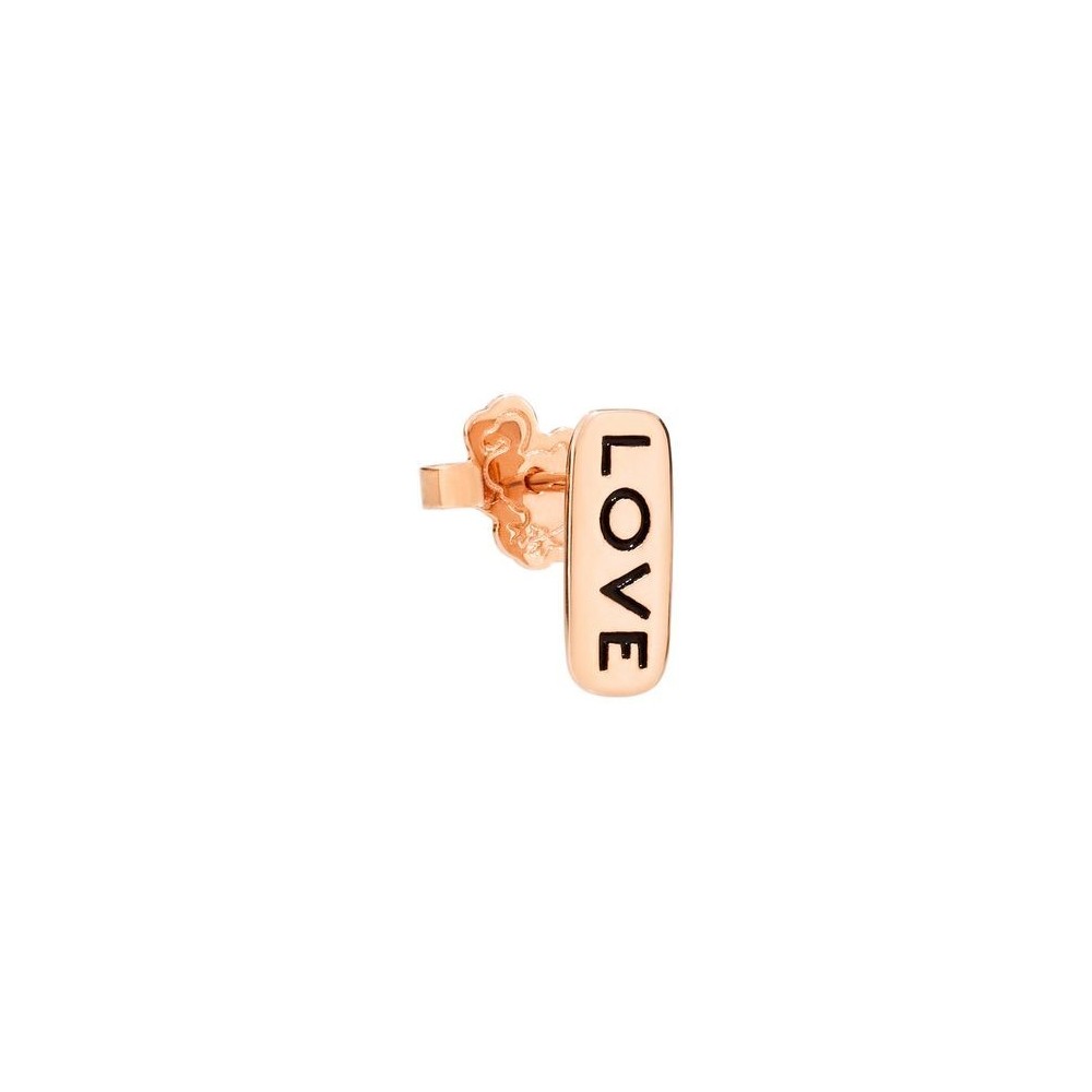 Orecchino 'Love' stud in oro rosa 9kt 