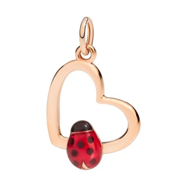 Ciondolo Cuore con coccinella