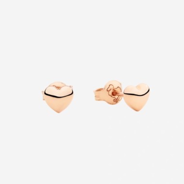 orecchini stud cuore oro rosa