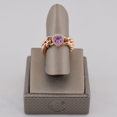 Anello groumette cuore in...