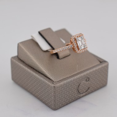 Anello illusione in oro rosa