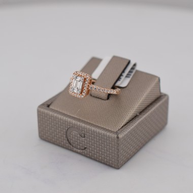 Anello illusione in oro rosa