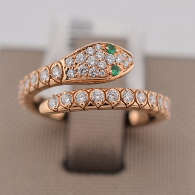 Anello serpente in oro rosa