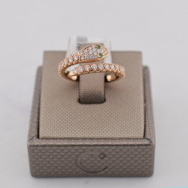 Anello serpente in oro rosa