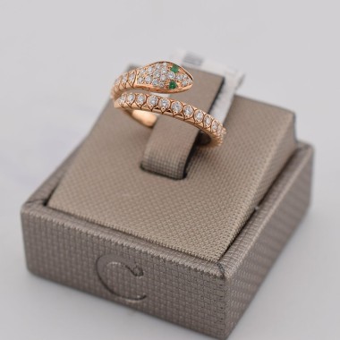 Anello serpente in oro rosa