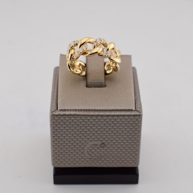 Anello groumette in oro giallo