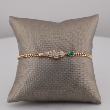 Bracciale serpente in oro...