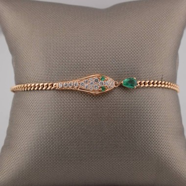Bracciale serpente in oro...
