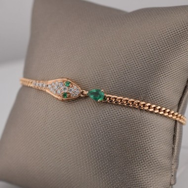 Bracciale serpente in oro...